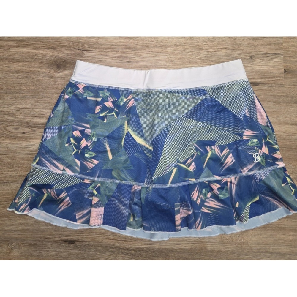 SOFIBELLA size XL Flare Skirt Skort Shorts Lined Tennis Stretch Tiered
